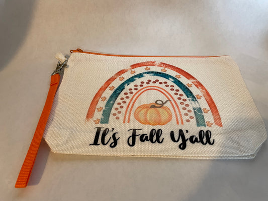 It’s Fall Y’all rainbow pencil pouch